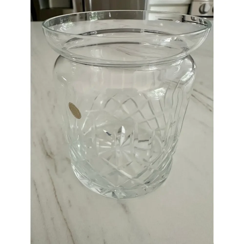 Vintage Hungarian Hand Cut Crystal Jam Honey Jar Lidded Ball Finial 4.5